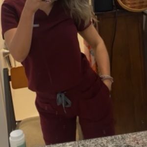 Figs Burgundy Scrubs